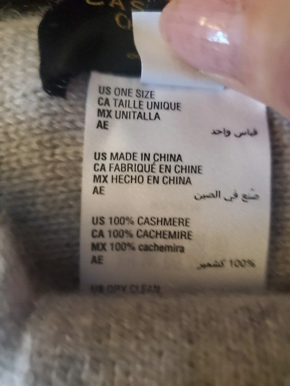 NWT CHARTER CLUB LUXURY 100% CASHMERE GRAY HEADBAND